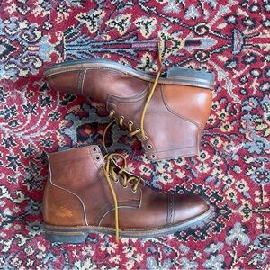 Viberg Men's Brown Service Boot Crust Horsehide Leather